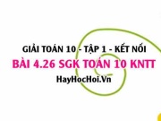 Bài 4.26 SGK Toán 10 tập 1 Kết nối tri thức